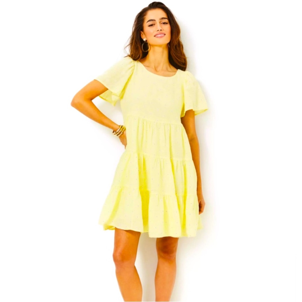 Lilly Pulitzer Jocelyn Short Sleeve Linen Dress